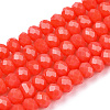 Opaque Solid Color Imitation Jade Glass Beads Strands EGLA-A044-P4mm-D03-1