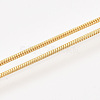 Brass Round Snake Chain Necklace Making MAK-T006-11B-G-3
