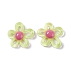 Flower Transparent Resin Cabochons RESI-G041-B01-2