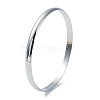 Non-Tarnish Fashion Polished 304 Stainless Steel Plain Bangles BJEW-L664-024C-P-01-1