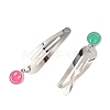 Alloy Enamel Charm & Iron Snap Hair Clips PHAR-JH00146-2