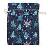 Christmas Theme Cloth Printed Storage Bags ABAG-F010-02C-05-1