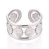 304 Stainless Steel Cuff Rings for Women RJEW-N052-06P-2