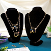 3Pcs 3 Colors Rack Plating Brass Micro Pave Cubic Zirconia Brooch Finding KK-TA0001-32-6
