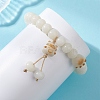 Natural Bodhi Root Charm Bracelets BJEW-TA00731-2