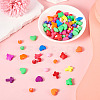 120Pcs 4 Styles Spray Painted Opaque Acrylic Beads ACRP-TA0001-03-5