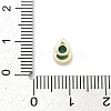 Teardrop Brass Micro Pave Cubic Zirconia Cabochons KK-P345-13G-B07-3