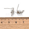 Brass with Cubic Zirconia Stud Earring Finding LS-KK-Q048-14P-3