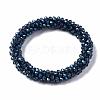 Faceted Transparent Glass Beads Stretch Bracelets BJEW-S144-002B-01-2