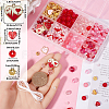 Valentine's Day Theme DIY Alloy Enamel Charm & Glass Beads Double-layer Stretch Bracelet Making Kits DIY-SC0028-70-3