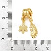 Brass Micro Pave Clear Cubic Zirconia Pendants CU-CBAD306-08G-02-3