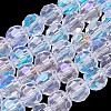 Electroplate Glass Beads Strands X-EGLA-J042-8mm-AB03-1