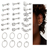 13 Pairs 13 Styles Stainless Steel Micro Pave Clear Cubic Zirconia Cartilage Earring Sets EJEW-PH0001-57-1