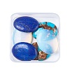 Opalite & Natural Lapis Lazuli & Dyed Synthetic Turquoise Cabochons G-JP0001-14-3