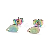 Ion Plating(IP) 304 Stainless Steel Stud Earring Findings STAS-O119-12A-M-3
