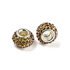 Grade A Rhinestone European Beads CPDL-H001-12x9mm-13-4