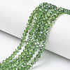 Electroplate Transparent Glass Beads Strands EGLA-A034-T6mm-E-2