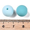 Rubberized Style Imitated Silicone Acrylic Beads MACR-T048-01B-12-3
