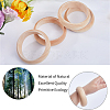 Unfinished Wood Plain Bangle for Women BJEW-WH0018-17-6