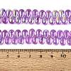 Electroplate Transparent Glass Beads Strands EGLA-N057-01A-08-4