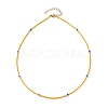 Lampwork Evil Eye & Glass Seed Beads Necklace with Real 18K Gold Plated 304 Stainless Steel Clasps NJEW-JN04597-04-2