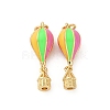 Brass Enamel Pendants KK-Q098-06G-1