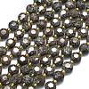 Natural Red Snowflake Obsidian Beads Strands G-C116-A11-02-2