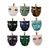 Natural & Synthetic Mixed Gemstone Pendants G-Z090-02G-1
