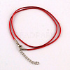 Waxed Cotton Cord Necklace Making MAK-S032-2mm-133-1