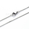 304 Stainless Steel Curb Chain Necklace NJEW-S420-001C-P-1
