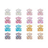 80Pcs 8 Colors Transparent Acrylic Pendants MACR-PJ0001-07-20