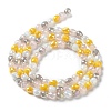 Electroplated Glass Beads Strands GLAA-B013-01B-3