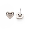 Heart Stud Earrings for Women EJEW-S213-02B-01S-RS-4