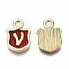 Alloy Enamel Charms ENAM-T012-03V-RS-3