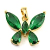 Brass Pave Cubic Zirconia Pendants KK-Q794-01A-G-1