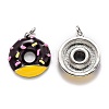 Brass Enamel Pendants KK-O140-06A-P-2