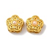 Rack Plating Hollow Brass Cubic Zirconia Beads KK-K381-16A-MG-1