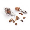Natural Gemstone Chip Beads Pendants Decorations HJEW-JM00337-3