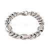 304 Stainless Steel Cuban Link Chain Bracelets BJEW-G766-02P-4