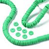 Flat Round Handmade Polymer Clay Beads CLAY-R067-10mm-06-6