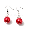 Valentines Gift for Girlfriend Glass Pearl Jewelry Sets Earrings & Bracelets SJEW-JS00265-20-2