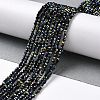 Electroplate Glass Beads Strands GLAA-H021-01A-HP09-3