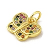 Real 18K Gold Plated Brass Pave Cubic Zirconia Pendants KK-M283-11L-02-2