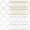 100Pcs 2 Colors 316 Surgical Stainless Steel Wine Glass Charms Rings STAS-BBC0005-95A-1