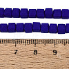 Opaque Frosted Glass Beads Strands GLAA-N072-01A-B10-4