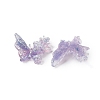 Butterfly with Flower Transparent Resin Cabochons FIND-L019-06B-2