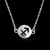 Fashion Brass Constellation/Zodiac Sign Pendant Necklaces NJEW-BB20151-7