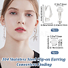 10Pcs 304 Stainless Steel Clip-on Earring Converters Findings FIND-BBC0003-27-2