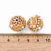 Handmade Resin Indonesia Round Beads IPDL-P005-16KCG-01-3