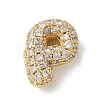 Brass Micro Pave Cubic Zirconia Beads KK-P290-61G-P-1